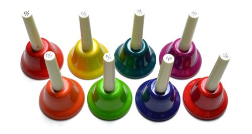 Dzwonki Chroma-Notes® z rączką - zestaw diatoniczny w kolorach Bum Bum Rurek®